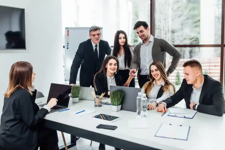 Account-based marketing team meeting